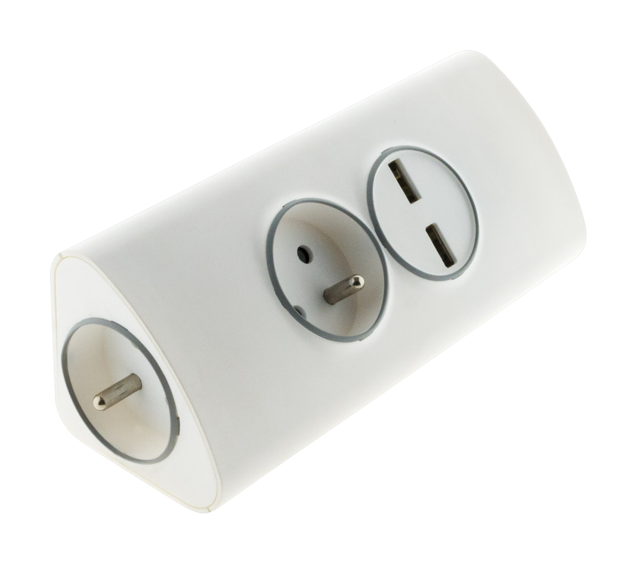 Multiprise d'angle 2 prises 16a + 2 USB à câbler - OTIO