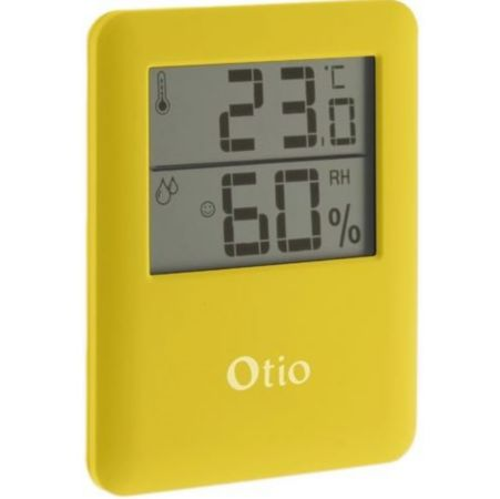 Thermomètre hygromètre intérieur magnétique jaune – OTIO