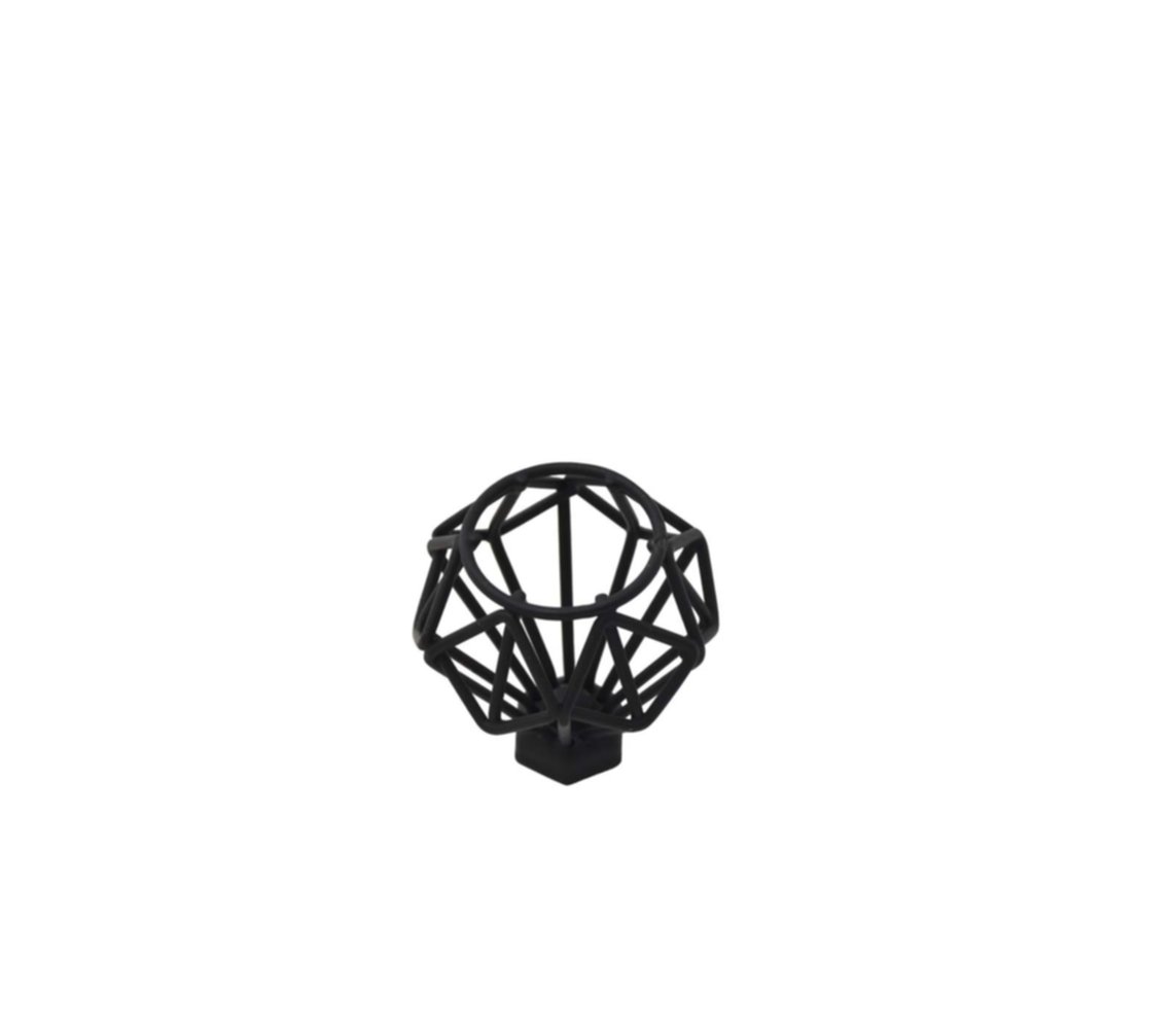 Bouton fila noir 45x45 mm hauteur 40 mm