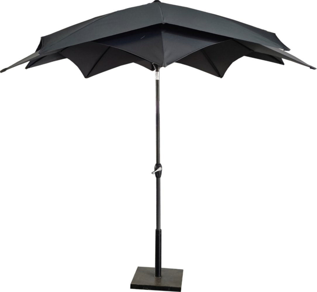 Parasol droit Lotus Ø3m gris - GIVEX