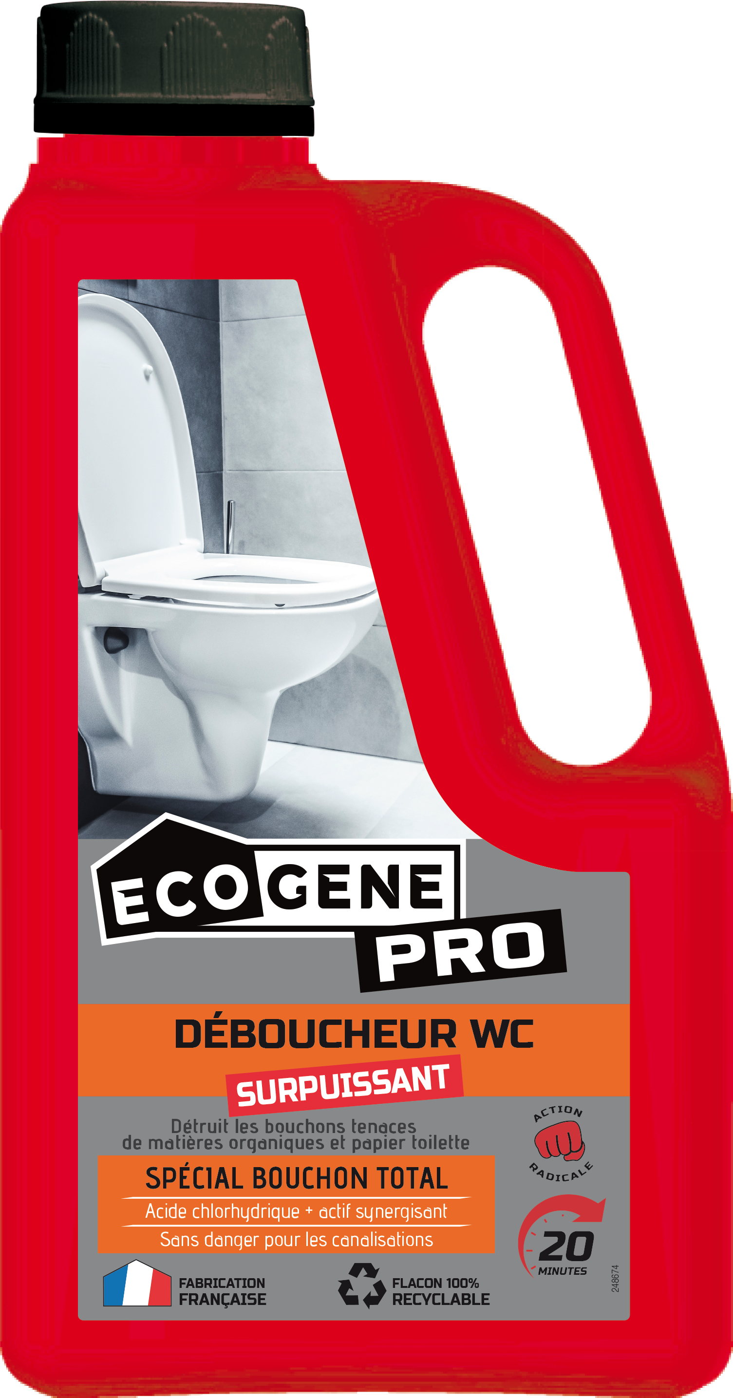 Déboucheur WC surpuissant 1L - ECOGENE