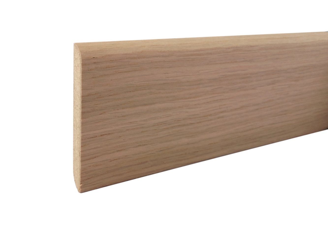 5 Plinthes 1 arrondi MDF Plaqué Chêne 9x68mm L2m