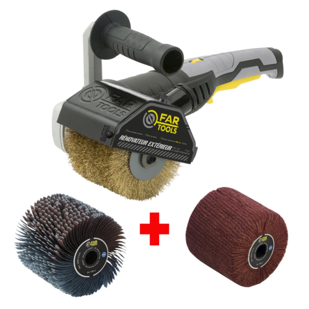 Rénovateur extérieur REX120C avec brosses - FARTOOLS