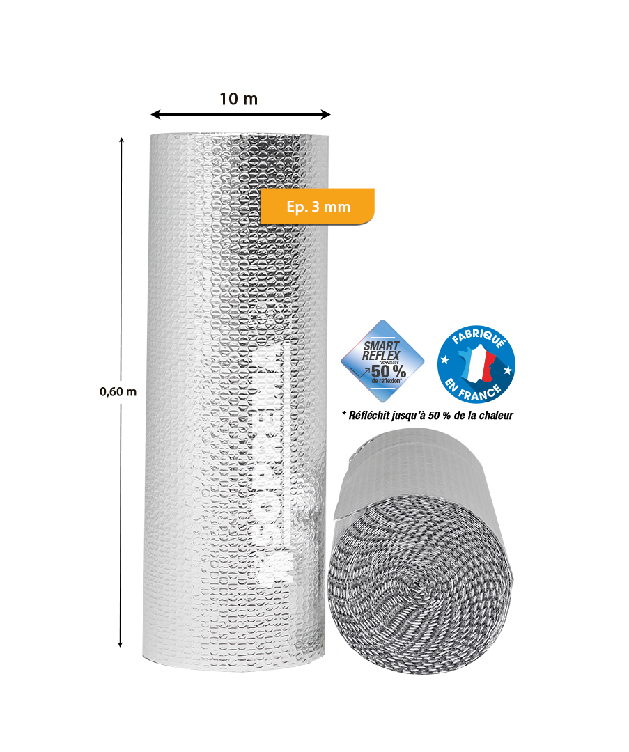 Kit isolant thermoréflecteur mince pour porte garage SOPREMA® 10x0,6m