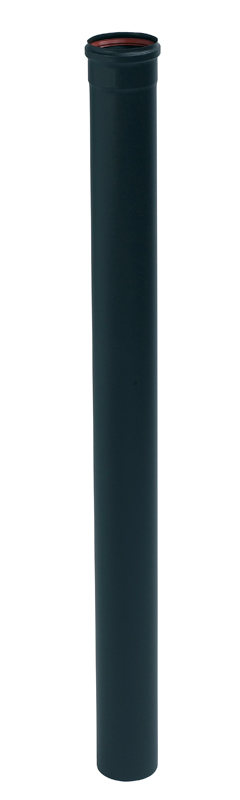 Tuyau rigide spécial poêle à pellets en émail noir mat 80mm - TEN