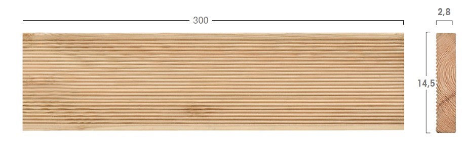 Lame de plancher 300x14.5x2.8cm - JARDIPOLYS