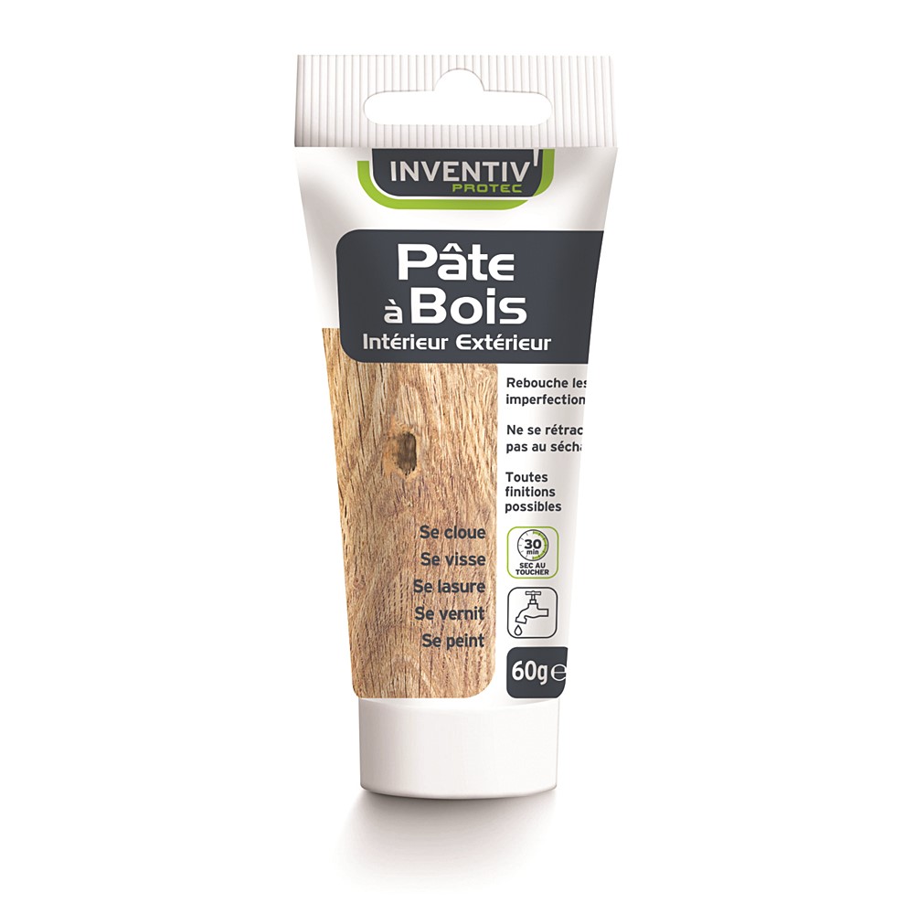 Pâte à bois chêne clair 60 g - INVENTIV