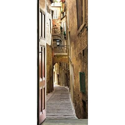 Sticker Trompe l'oeil 83x204cm de Porte Rue Pietonne - PLAGE