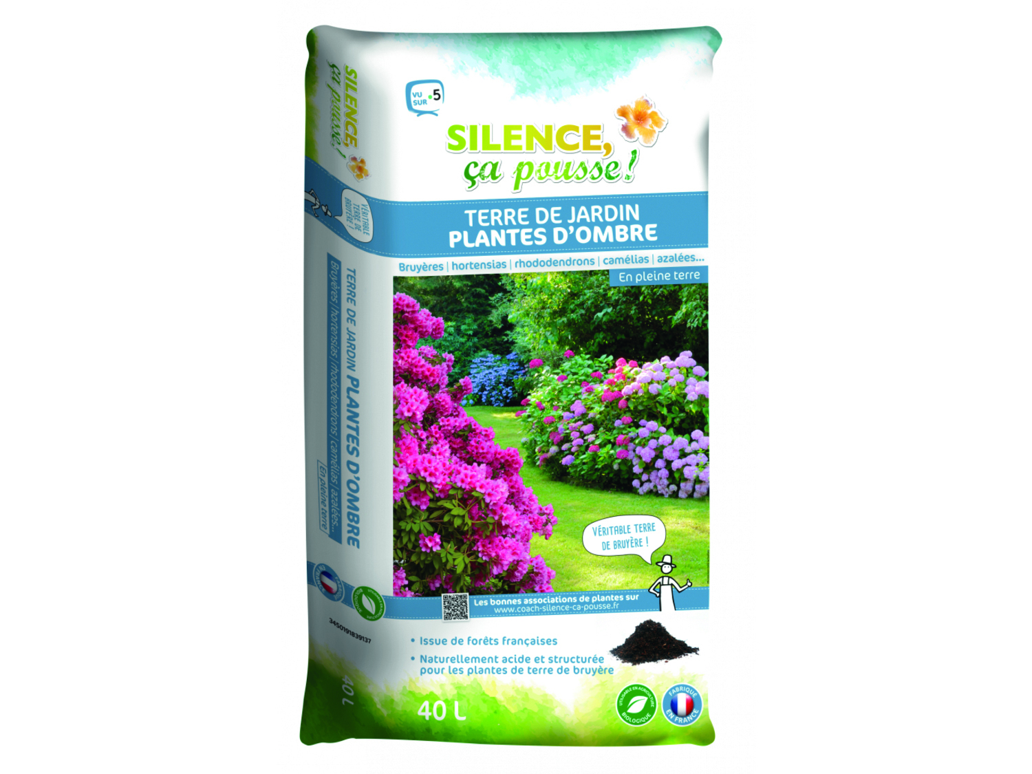 Terre de jardin plantes d'ombre 40 l 