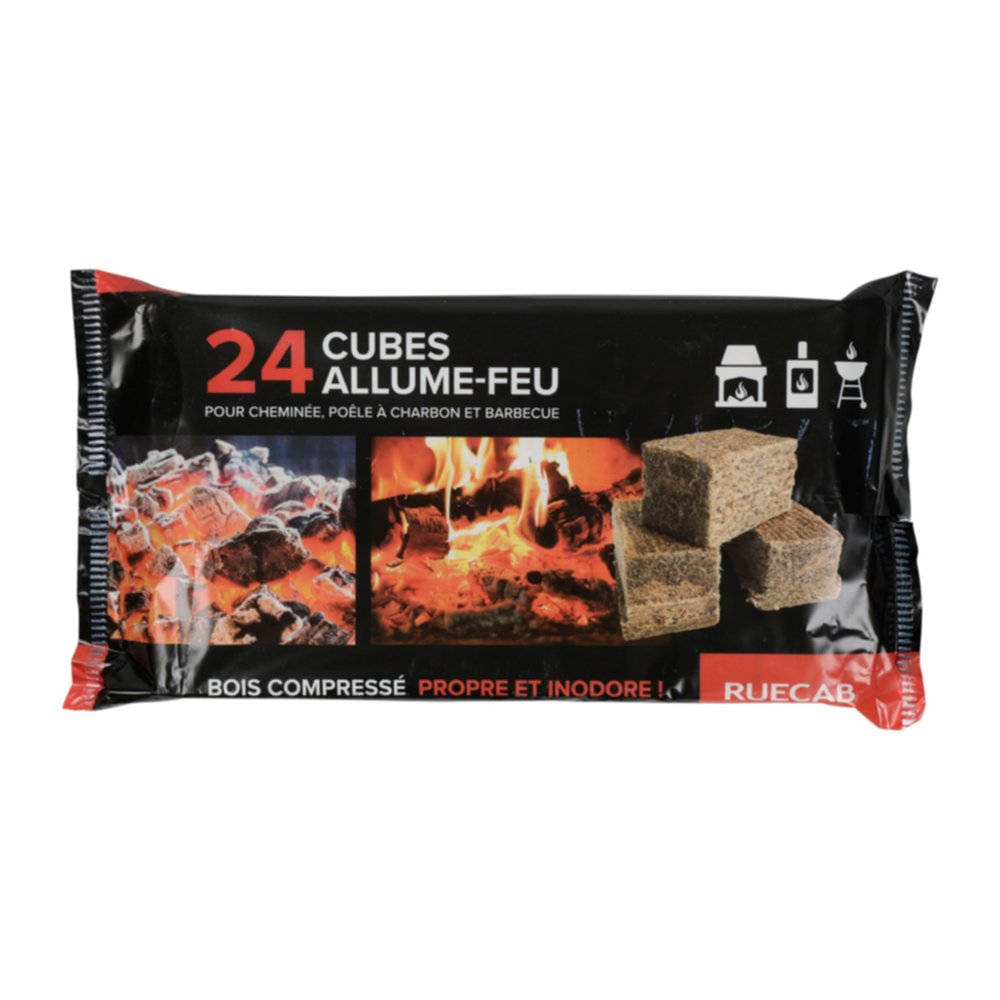 Allume-feu bois 24 cubes - RUECAB