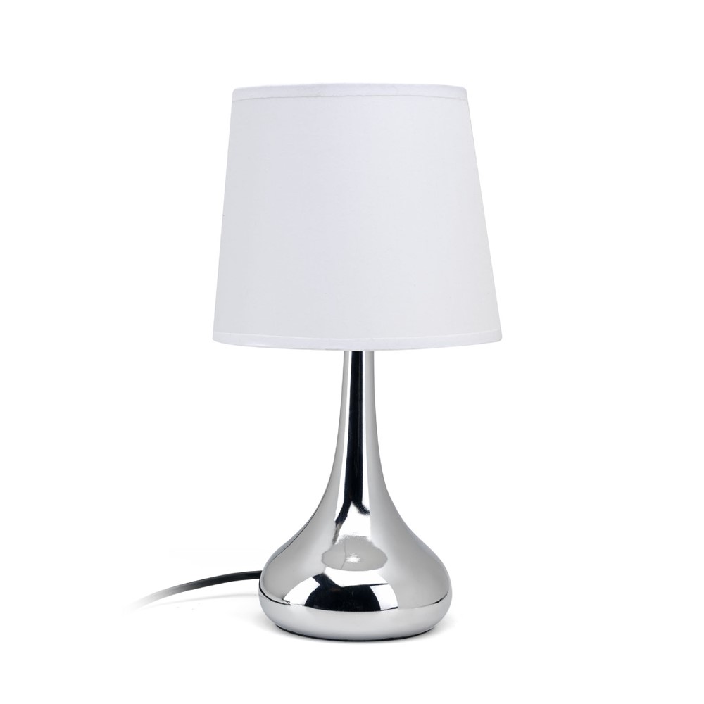 Lampe de Chevet Romy Acier Brossé 33x17x17cm 40W Chromé - MATHIAS 