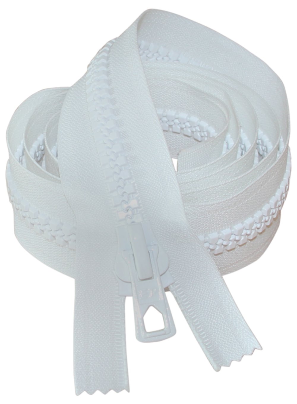 FERMETURE 130 cm pour combinaison 2 zips blanc