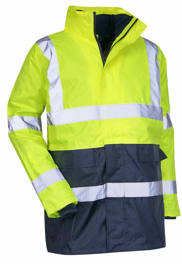 Parka marron/jaune fluo 2 prevention