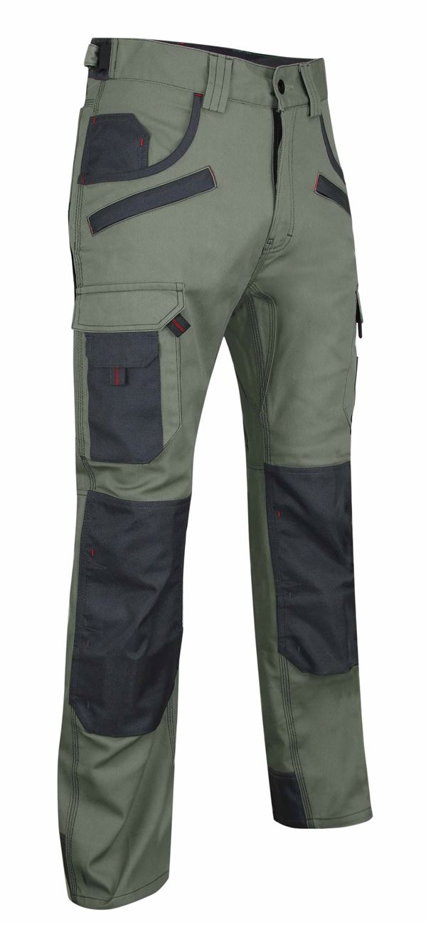 Pantalon kaki/gris 38 secateur