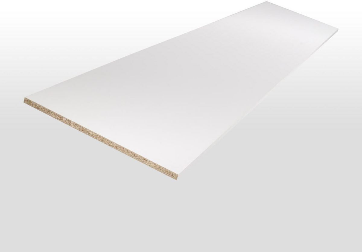 Tablette Mélaminée Blanc 250x50x1,8cm