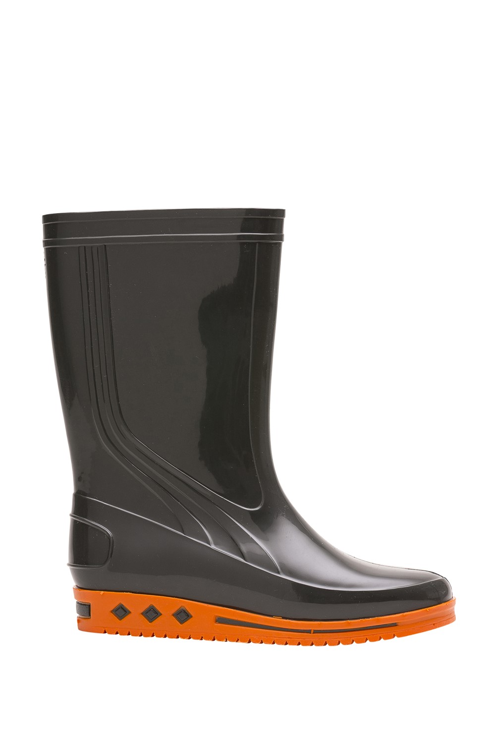 Botte Borneo anthracite/orange pvc enfant p27