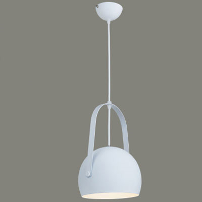 Suspension Métal Sarzeau Boule Blanc 60W Ø25cm h35cm