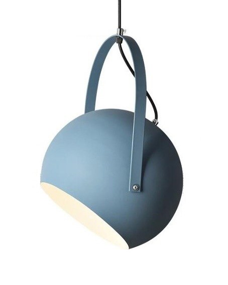 Suspension Métal Sarzeau Boule Bleu 60W Ø25cm h35cm