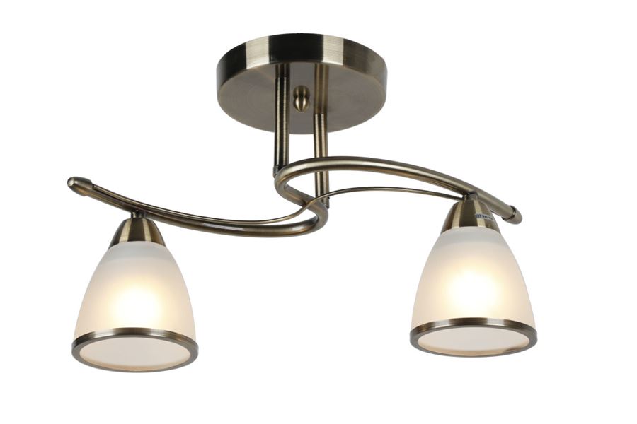 Lustre amiens laiton vieilli 2l 40w d35