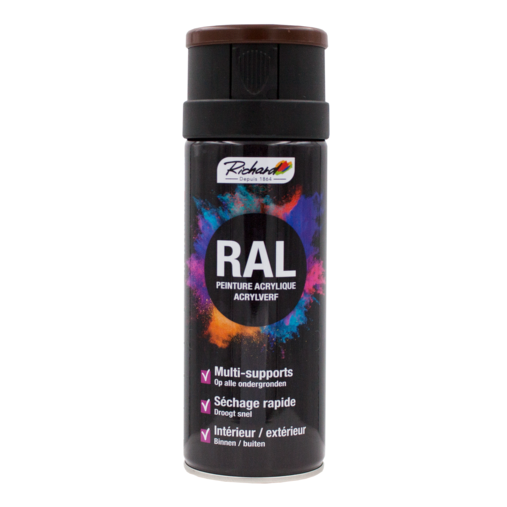 Aérosol peinture acrylique Ral 8011 Brun Noyer 400ml       