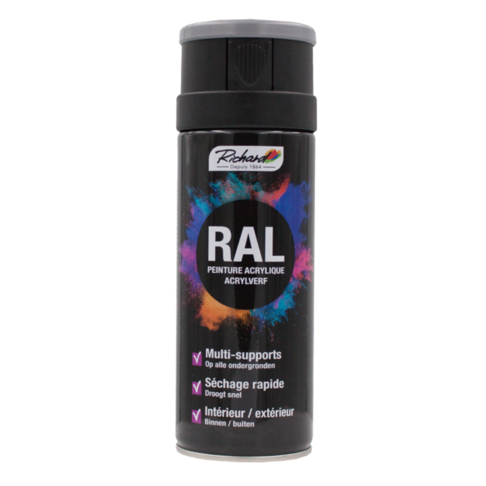 Aérosol peinture acrylique Ral 9006 Aluminium 400ml        