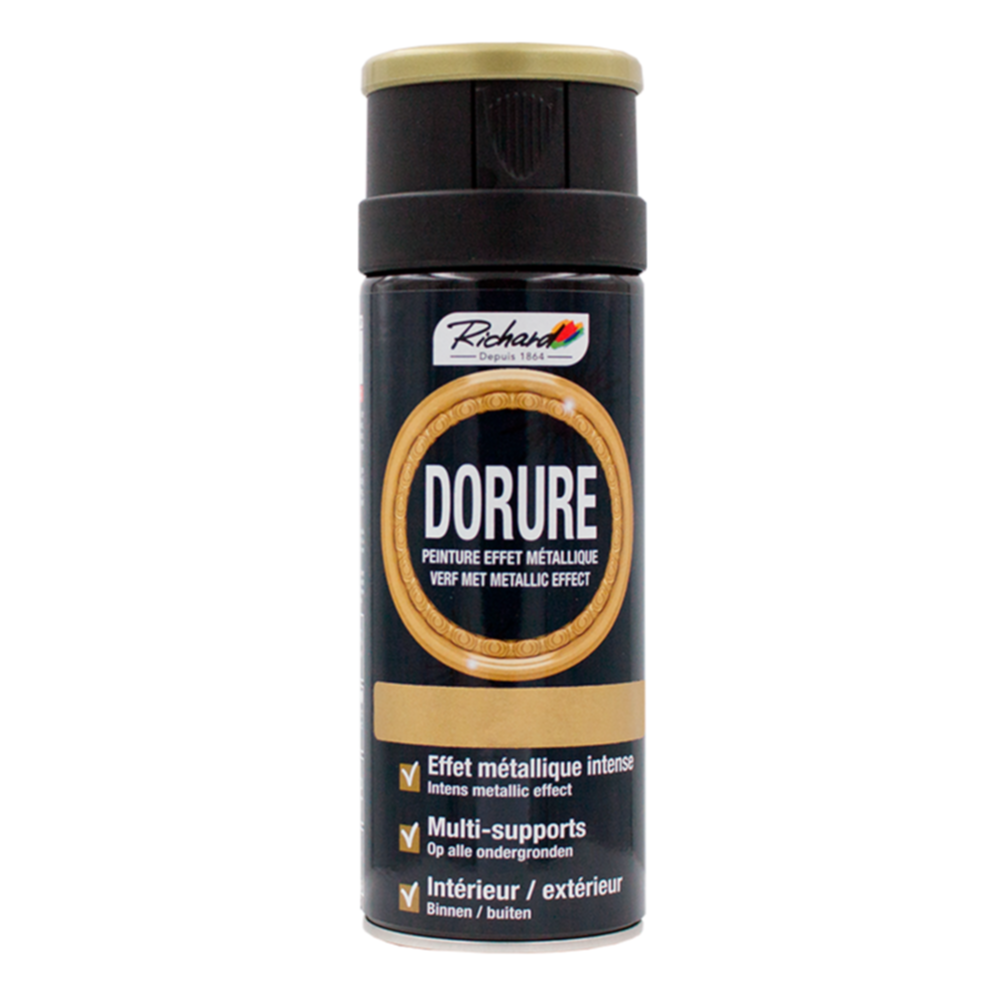 Peinture aérosol Dorure Or pale 400ml - RICHARD