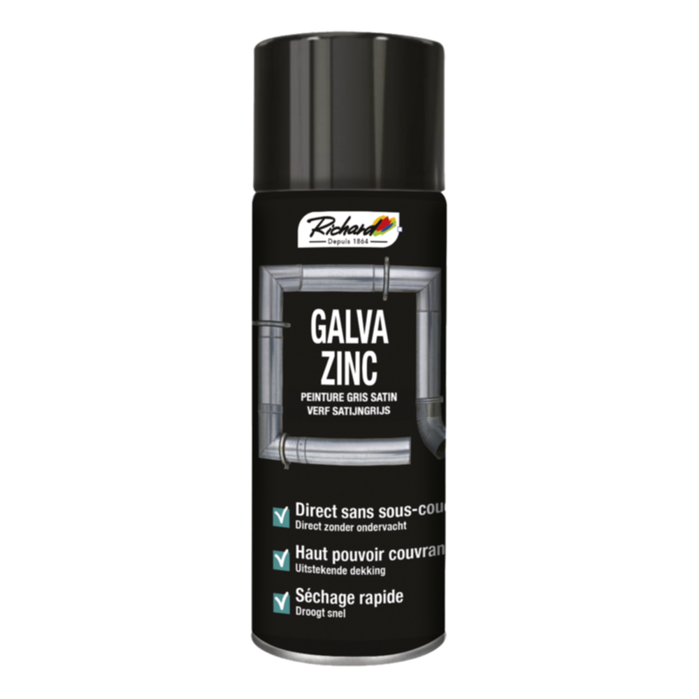 Peinture aérosol Galva Zinc 400ml - RICHARD