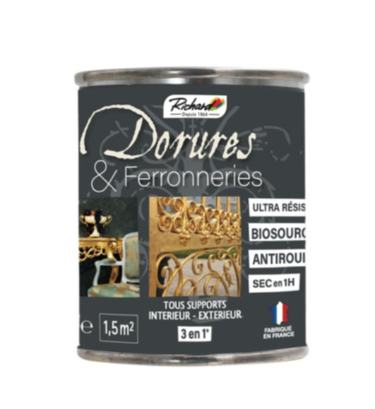 Peinture dorures/ferronneries Or Pale 125ml           