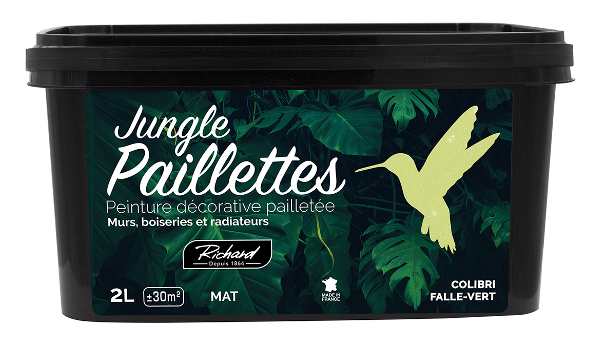 Peinture décorative Jungle paillettes Colibri 2L - RICHARD COLORANT