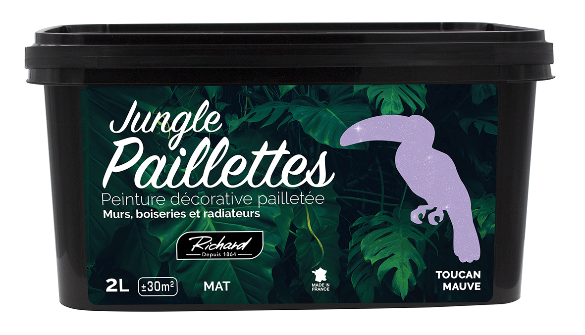 Peinture décorative Jungle paillettes Toucan 2L - RICHARD COLORANT