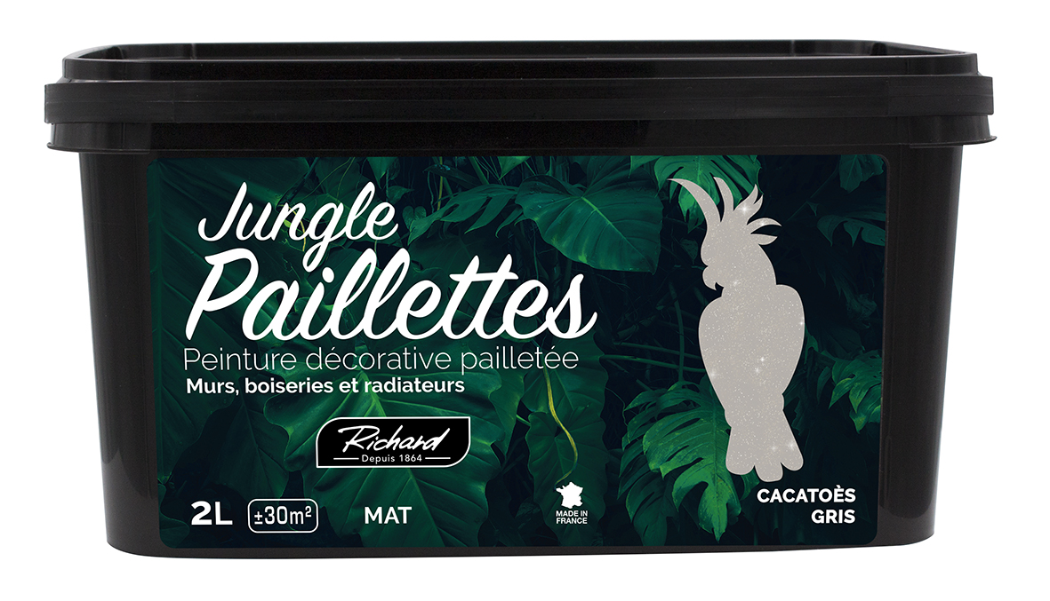 Peinture décorative Jungle paillettes Cacatoès 2L - RICHARD COLORANT