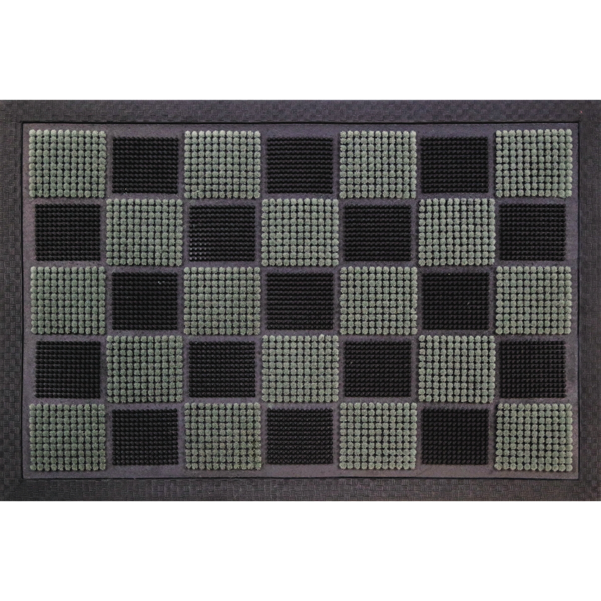 Tapis grattant Picots floqués 40x60cm noir et gris