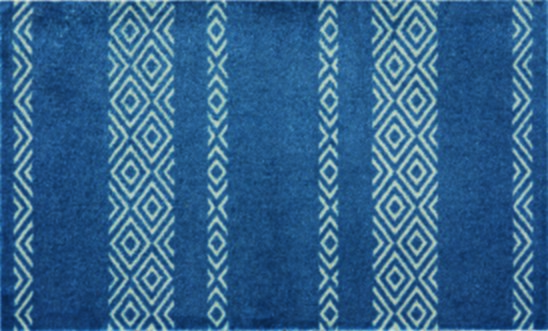 Tapis caresse Berbere 60x40cm bleu - CORYL