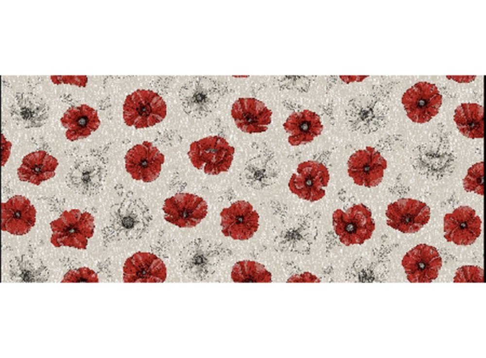 Toile Cirée à la coupe 140cm Zao Coquelicot - vendu au mètre - CORYL