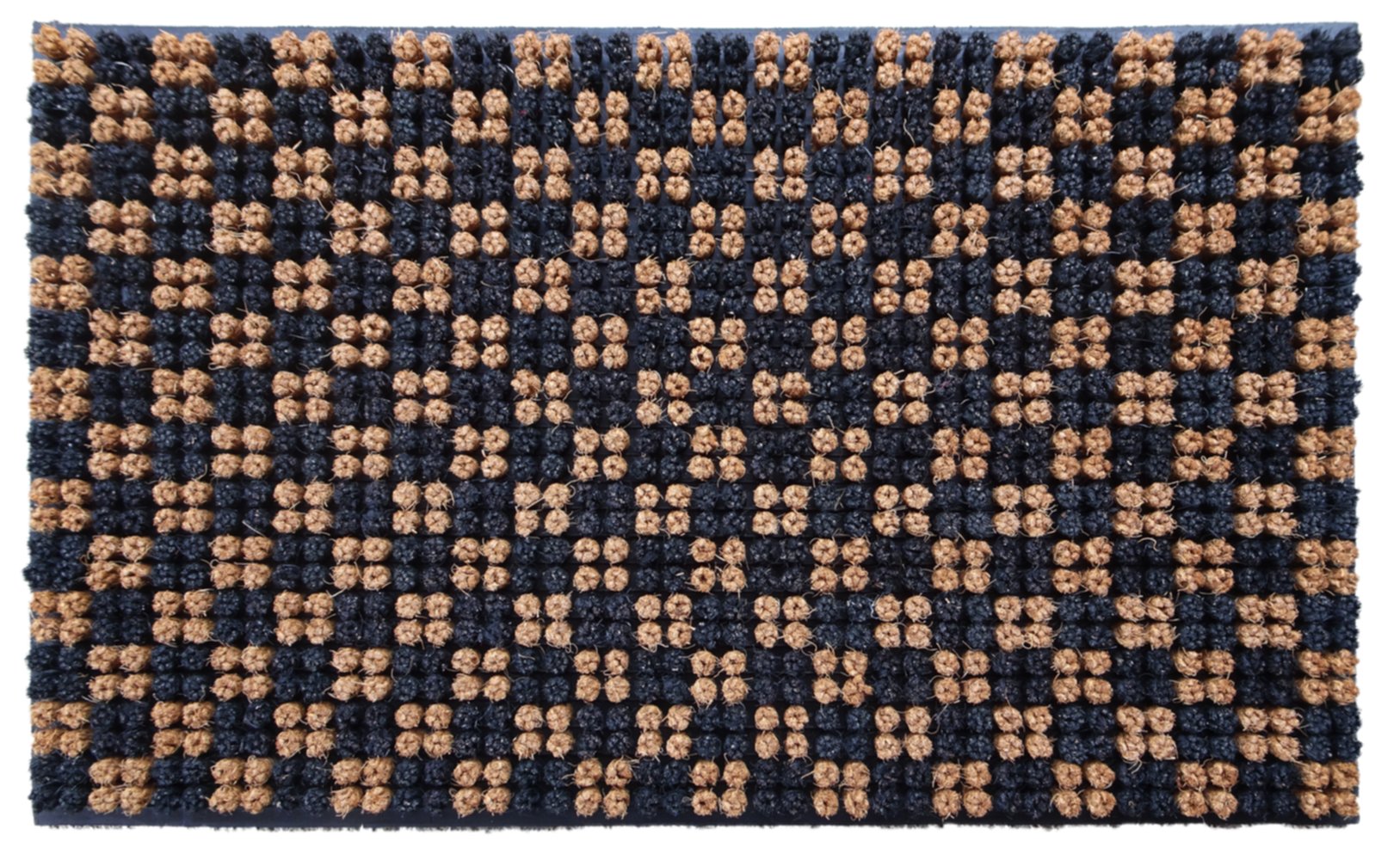 Tapis d'entrée abrité Riviera Damier 75x45cm