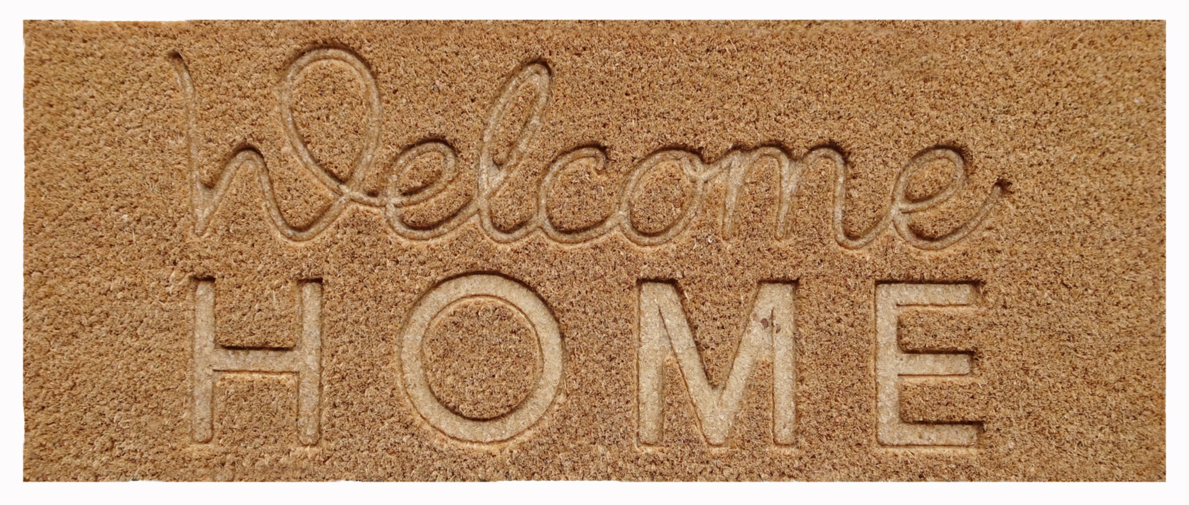 Tapis d'entrée abrité Coco Frappe Welcome 75x30cm