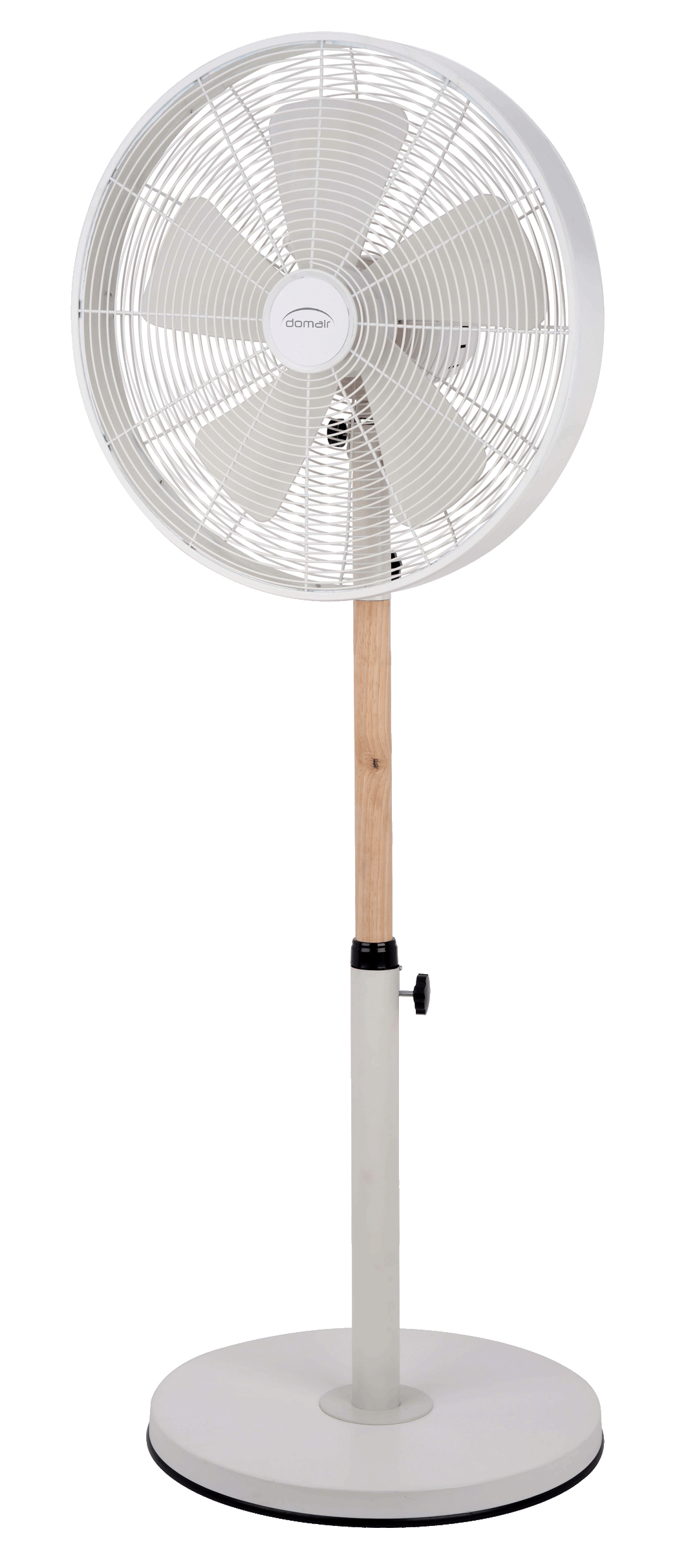 Ventilateur sur pied 40 cm bois/métal blanc