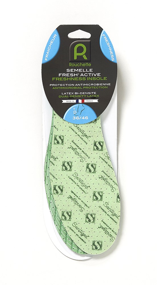 Semelle Active Fresh Latex Bi-Densité Verte 36/46 - ROUCHETTE