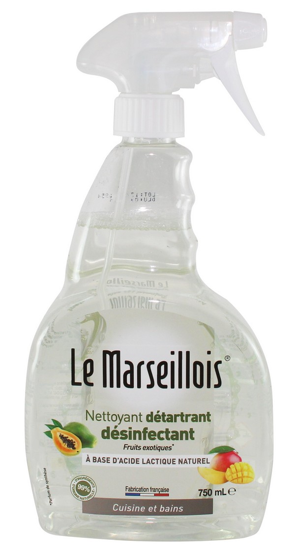 Spray détartrant base d'acide l'actique naturelle 750ml