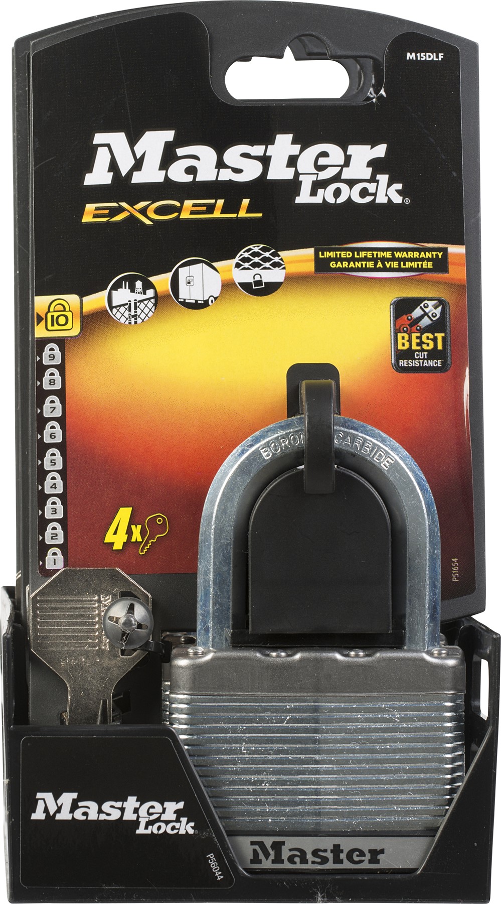 Cadenas Excell® en acier laminé l.64 mm avec anse L.38 mm - MASTER LOCK