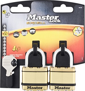 Cadenas Haute Sécurité -A Clé - M1BEURT - Lot de 2 - MASTER LOCK