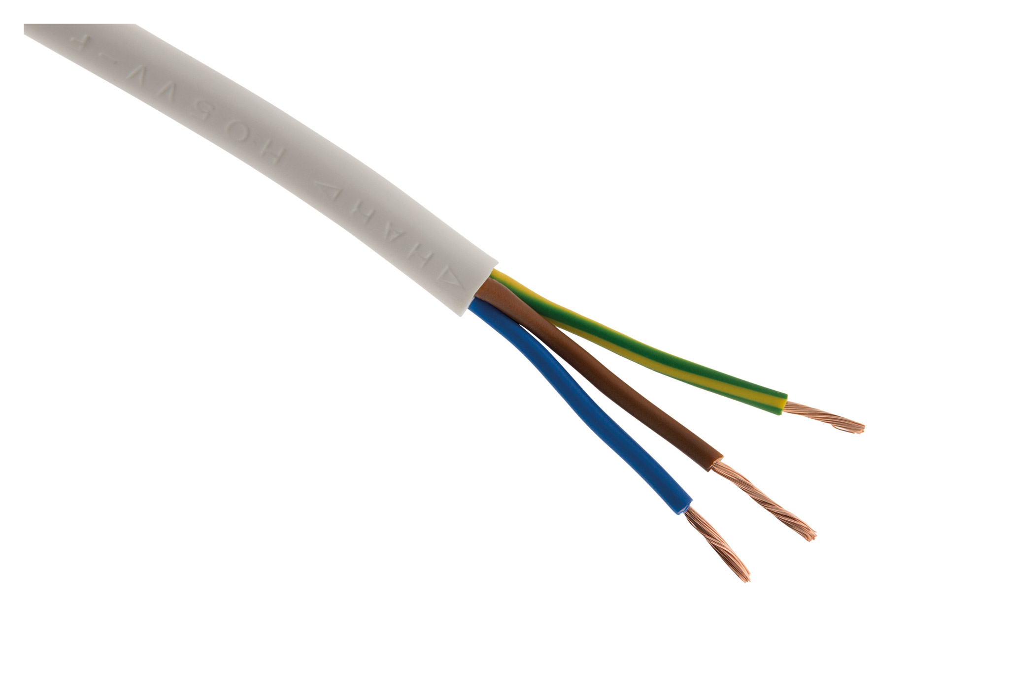 Câble d'alimentation électrique ho5vv-f 3g1 blanc 25m