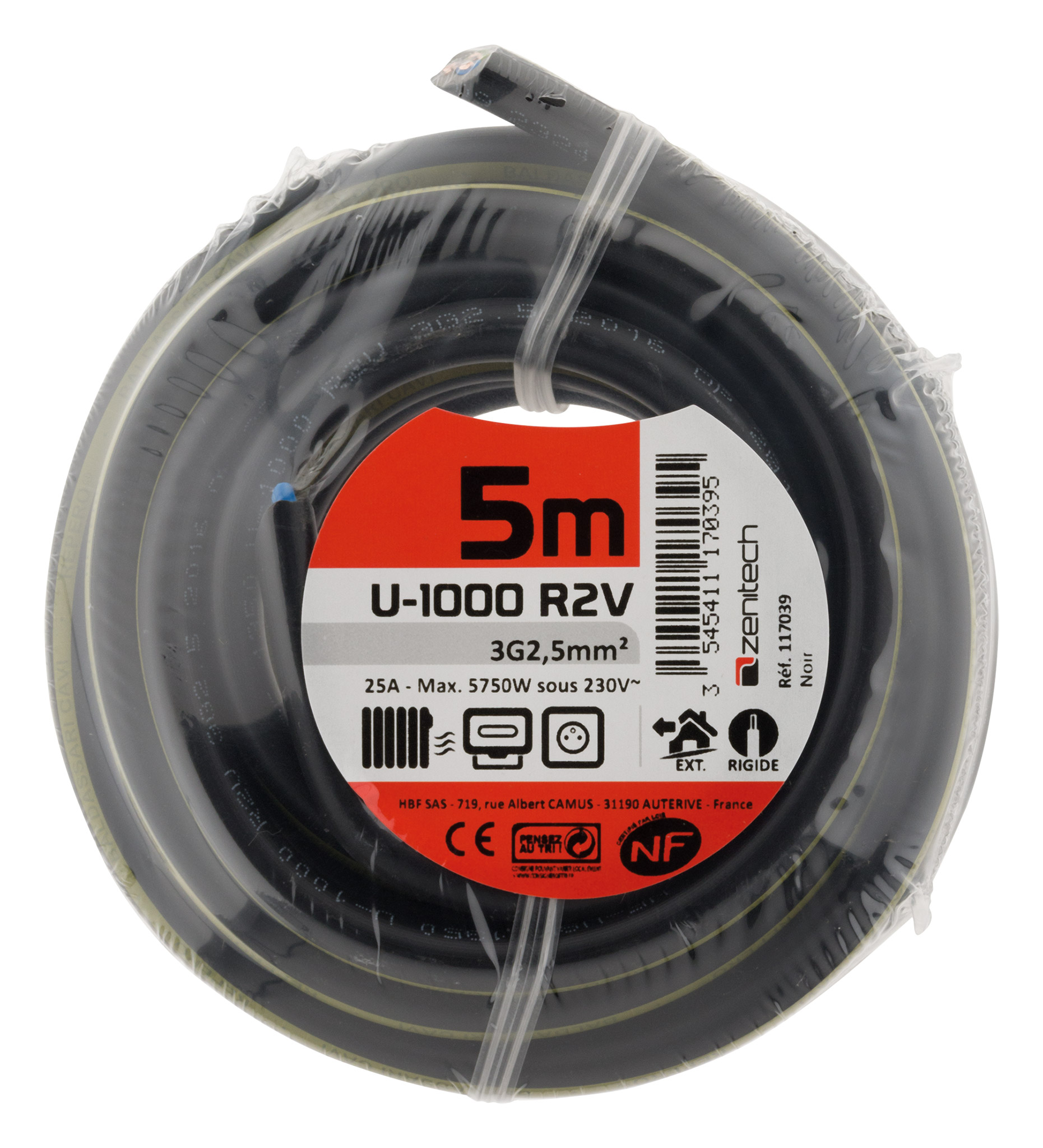 U-1000 R2V 3G2,5 cour 5m - ZENITECH