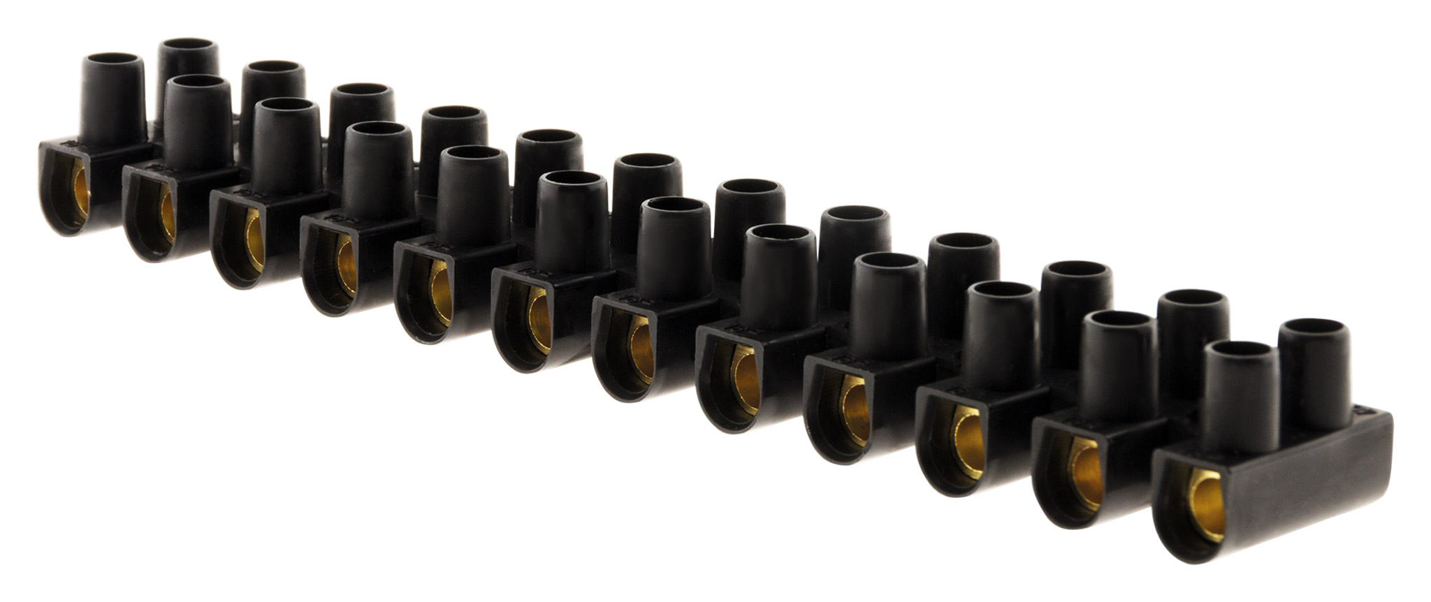 Barrettes 12 plots 25 mm² noir zenitech