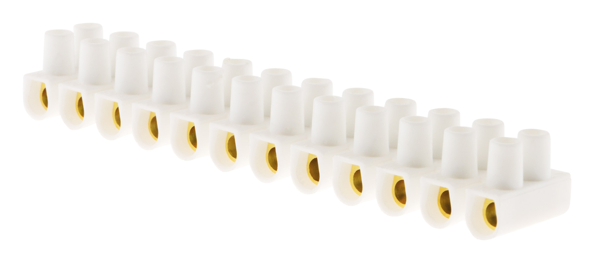 Barrettes 12 plots 10 mm² blanc zenitech