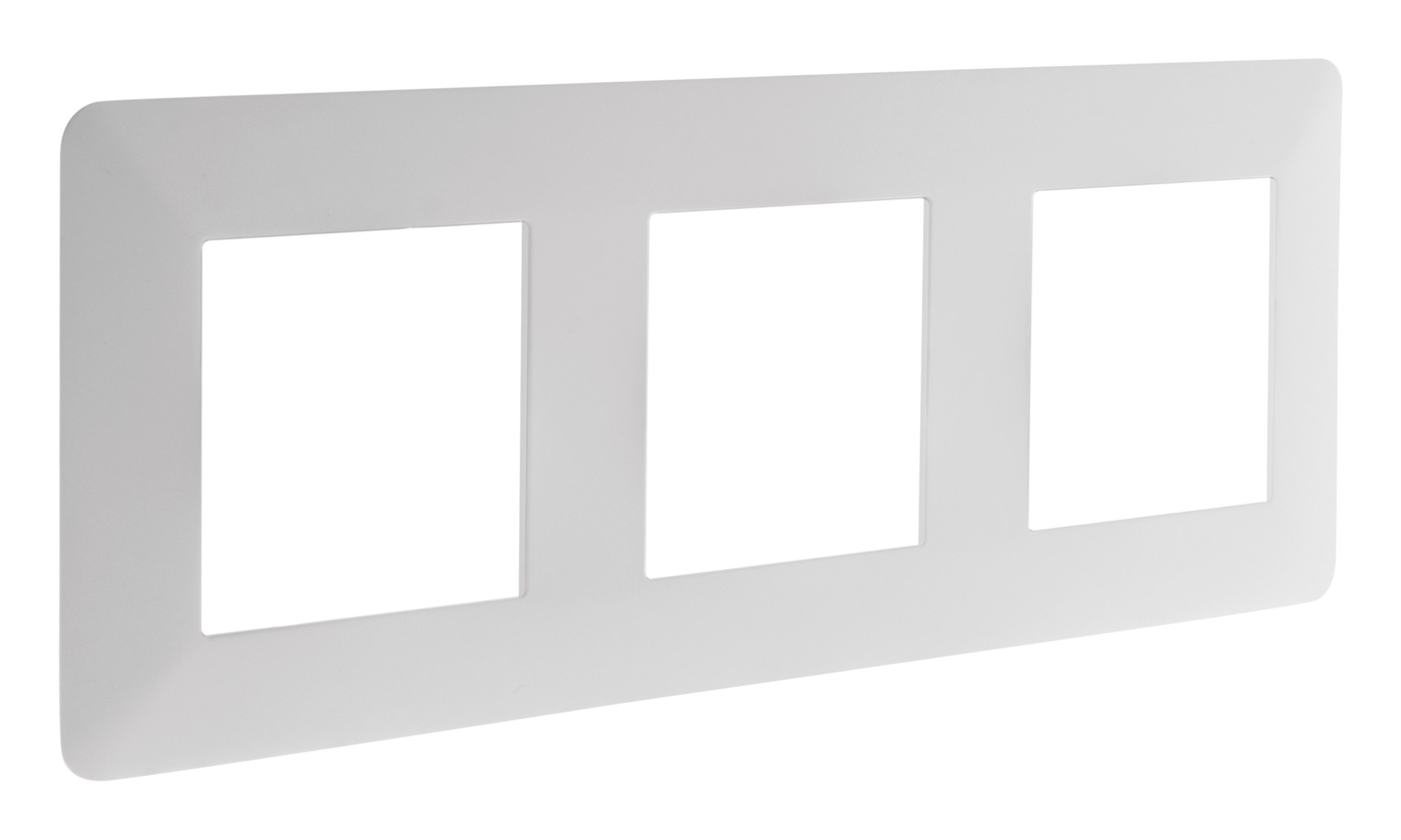 Triple plaque de finition horizontale blanc artezo