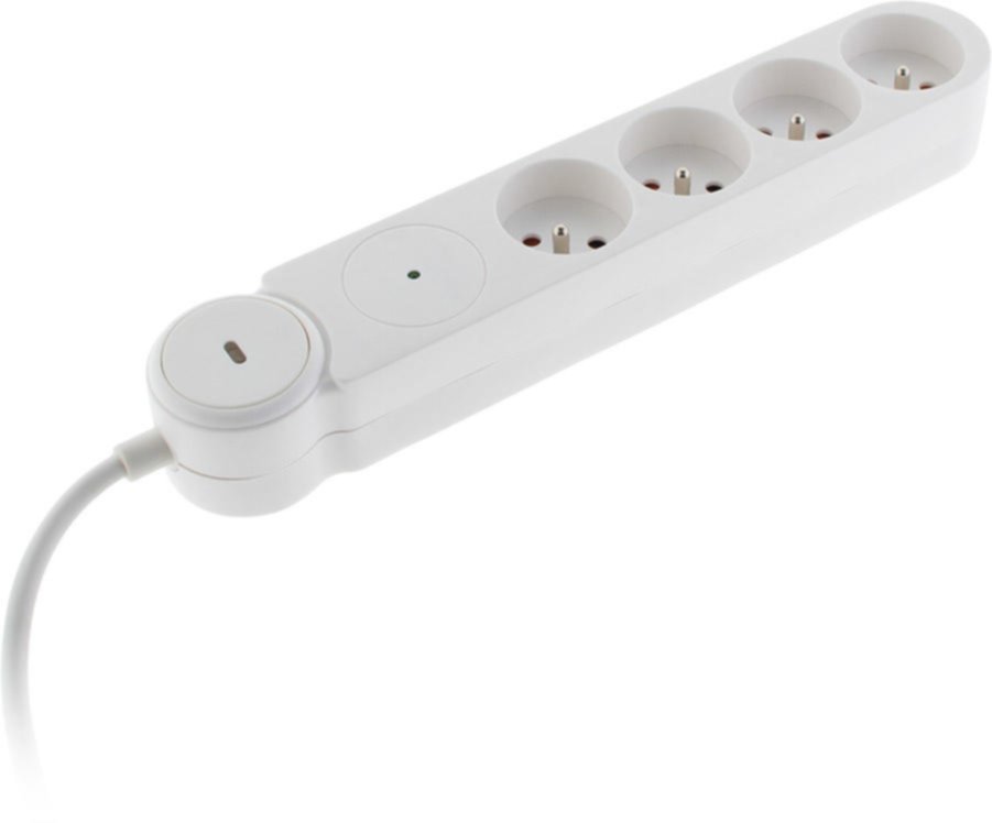 Bloc parafoudre 4x16A + interrupteur 1,4 m 3G1,0 blanc - ZENITECH