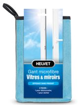 Gant vitres et miroirs microfibre 2 faces helvet