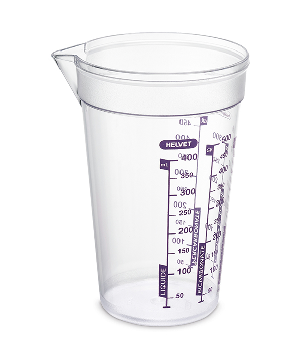 Verre doseur 450ml gradué helvet