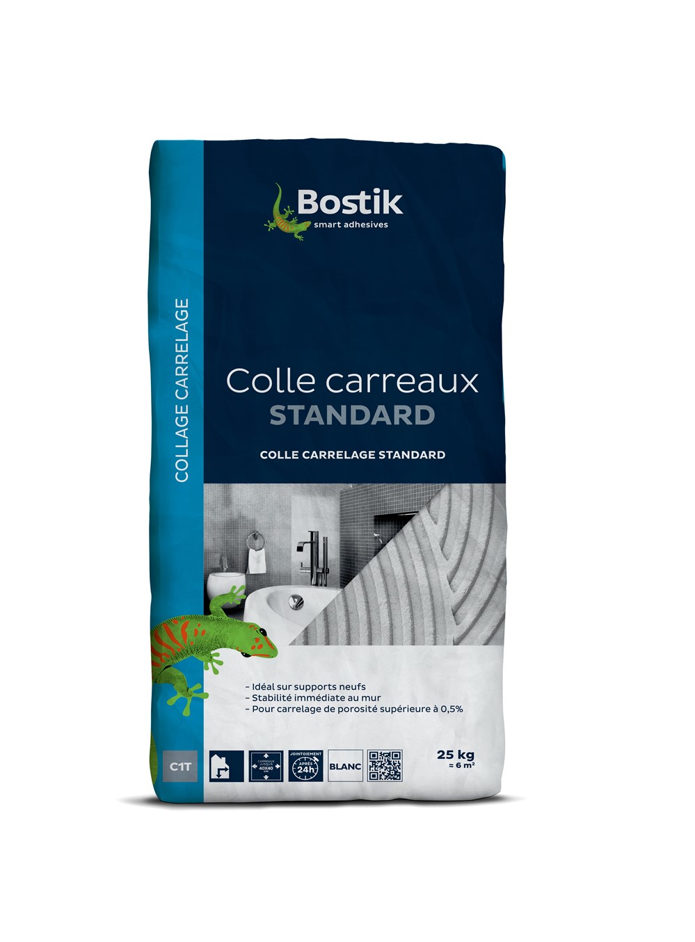 Colle carreaux standards intérieur - blanc c1t 25kg